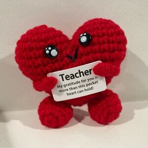 Valentine’s Day Positive Crochet Heart Plush